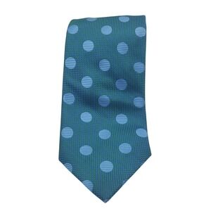 BCBG Attitude Silk PolkaDot Blue Silk Hand Sewn Tie